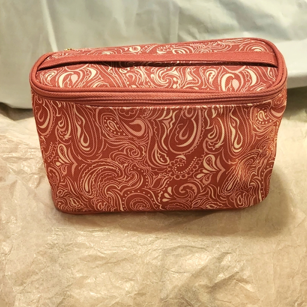 Estee Lauder Cosmetics Case Pink 5.5" X 9" X 4 NWOT